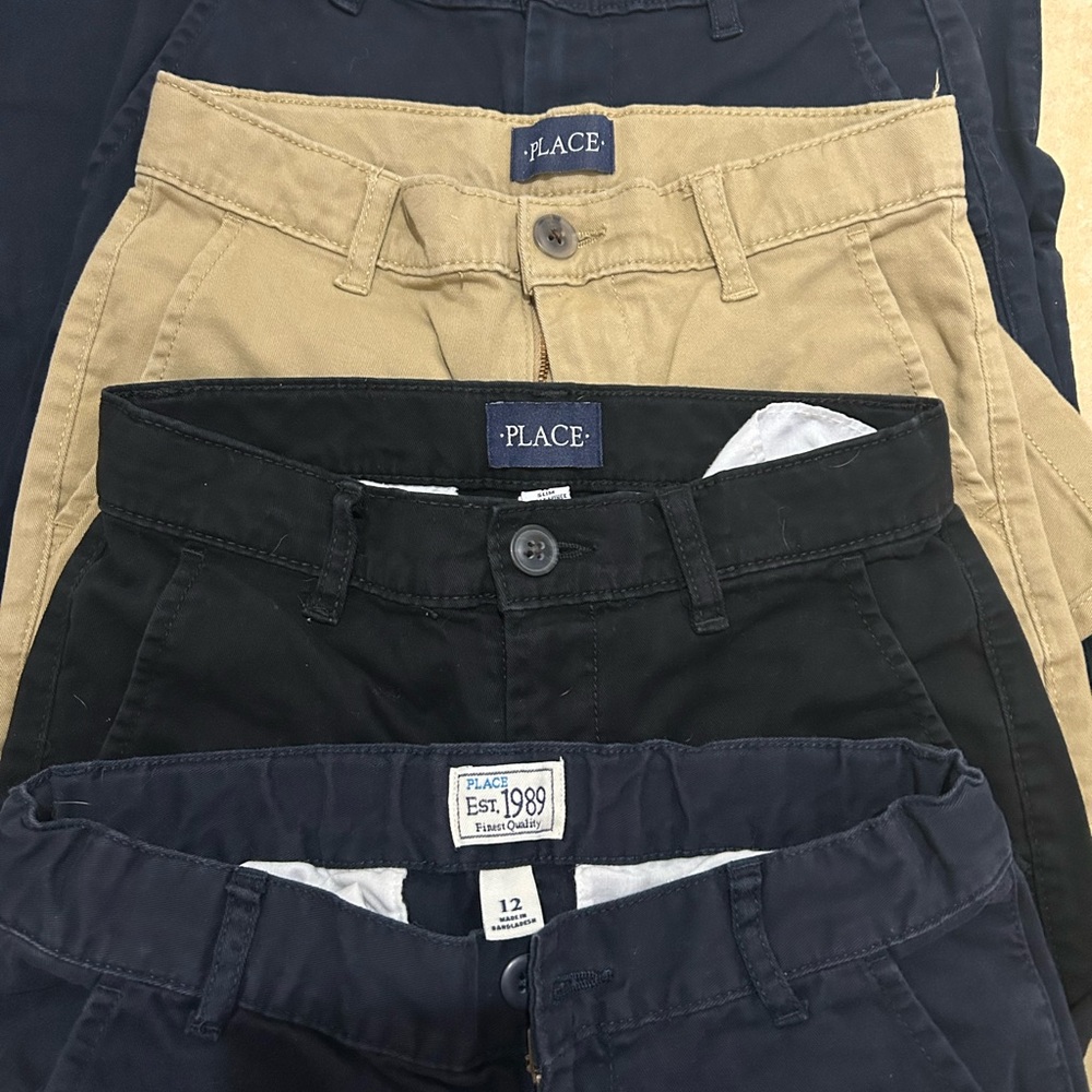Children's Place Boys' Pants Set - Black, Tan, Navy